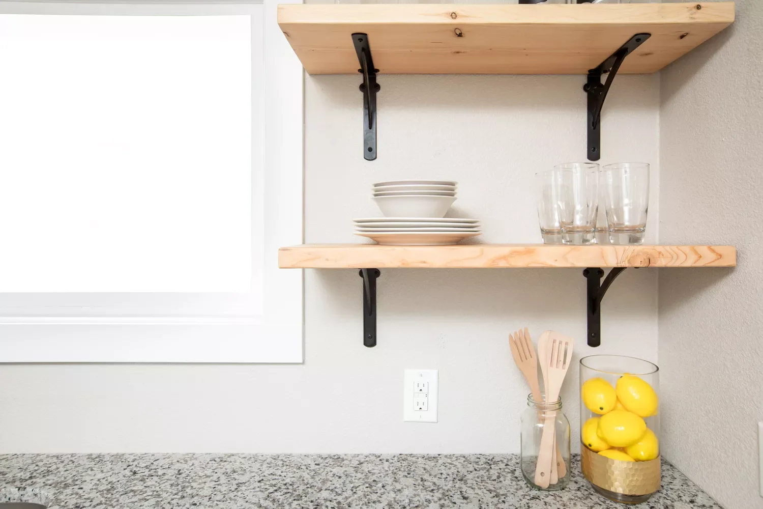 47 Creative Corner Shelf Ideas That'll Transform Your Space Two-Texture Corner Shelf