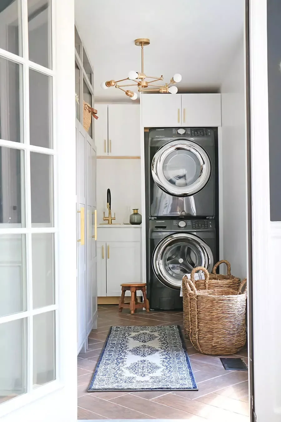 26 Stunning Laundry Room Cabinet Ideas That'll Transform Your Space Two-Tone Laundry Cabinets