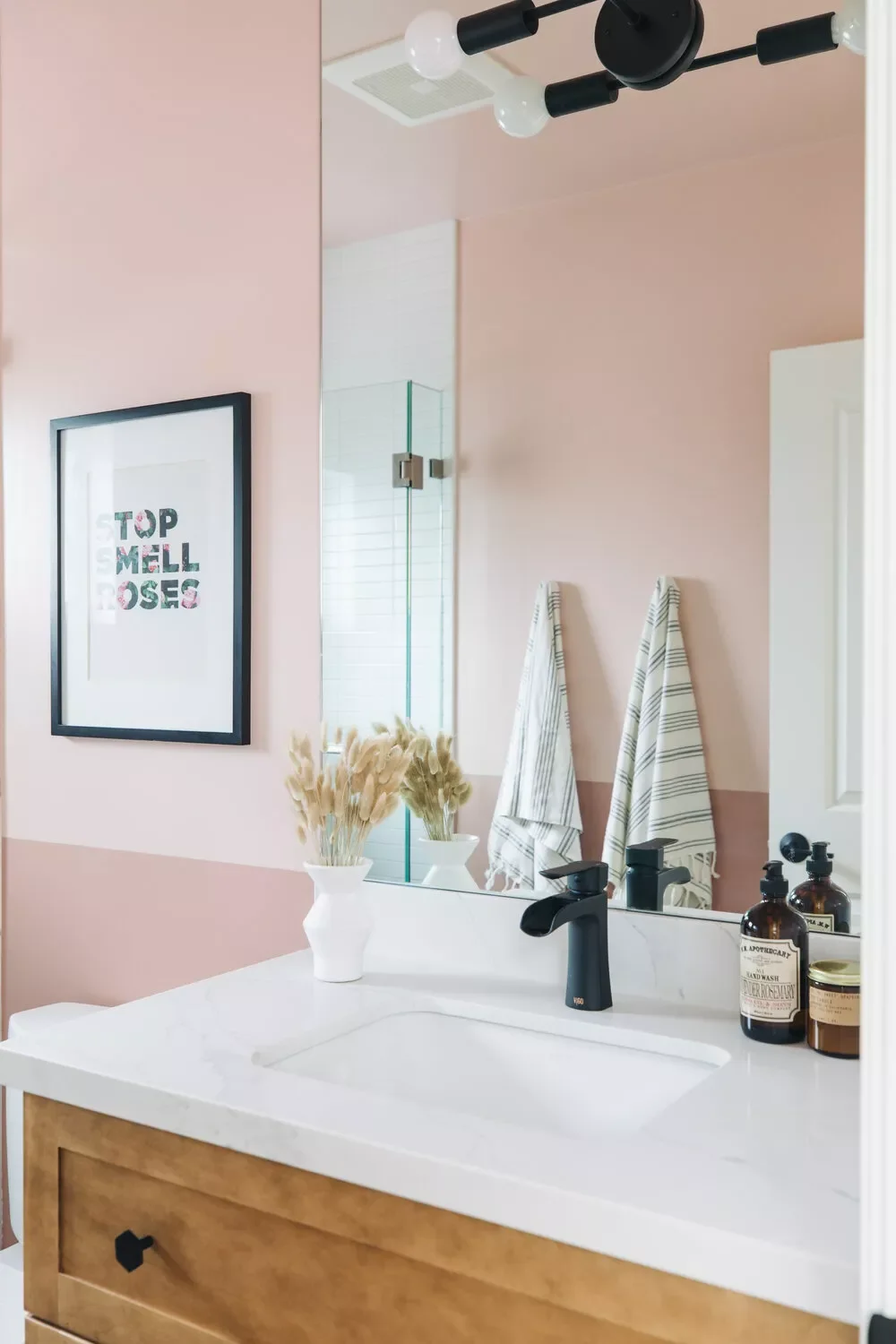 41 Stunning Bathroom Color Ideas to Transform Your Space Two-Tone Pink