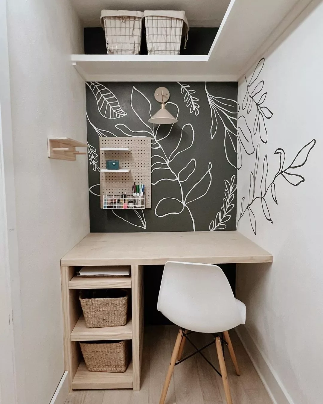 29 Creative Wall Mural Ideas That Will Transform Your Home 26 Two-Wall Mural in a Workspace
