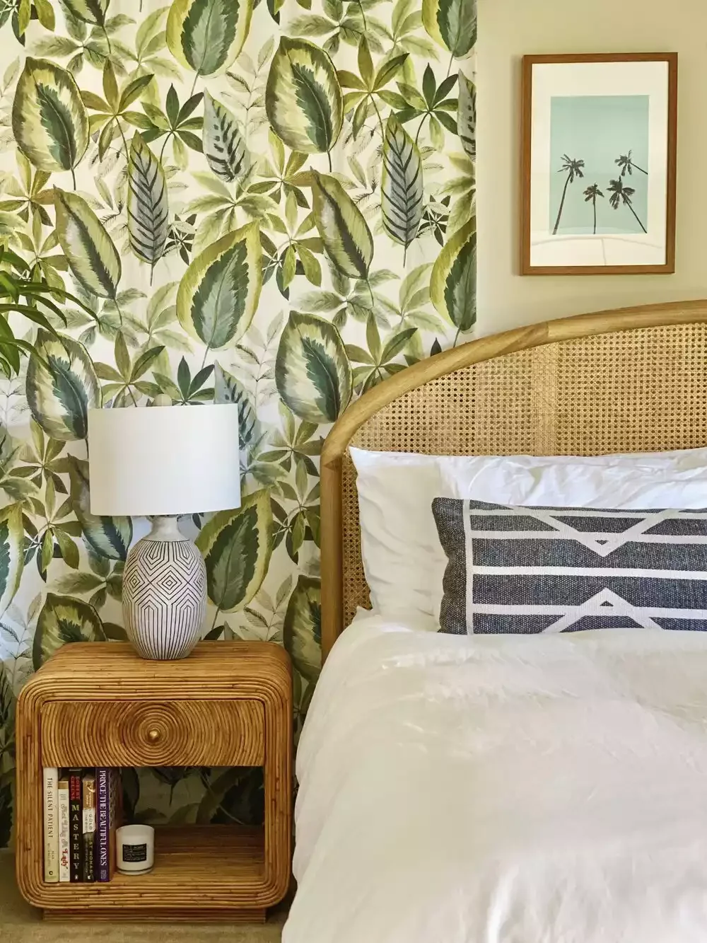 66 Creative Ways to Transform the Wall Above Your Bed Into a Stunning Focal Point Unframed Wallpaper Panel