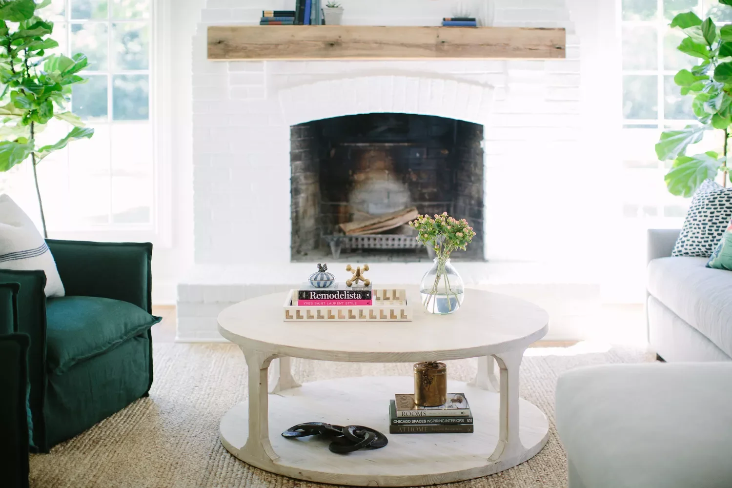 34 Stunning Painted Brick Fireplace Ideas to Transform Your Space 26 Unpainted Firebox