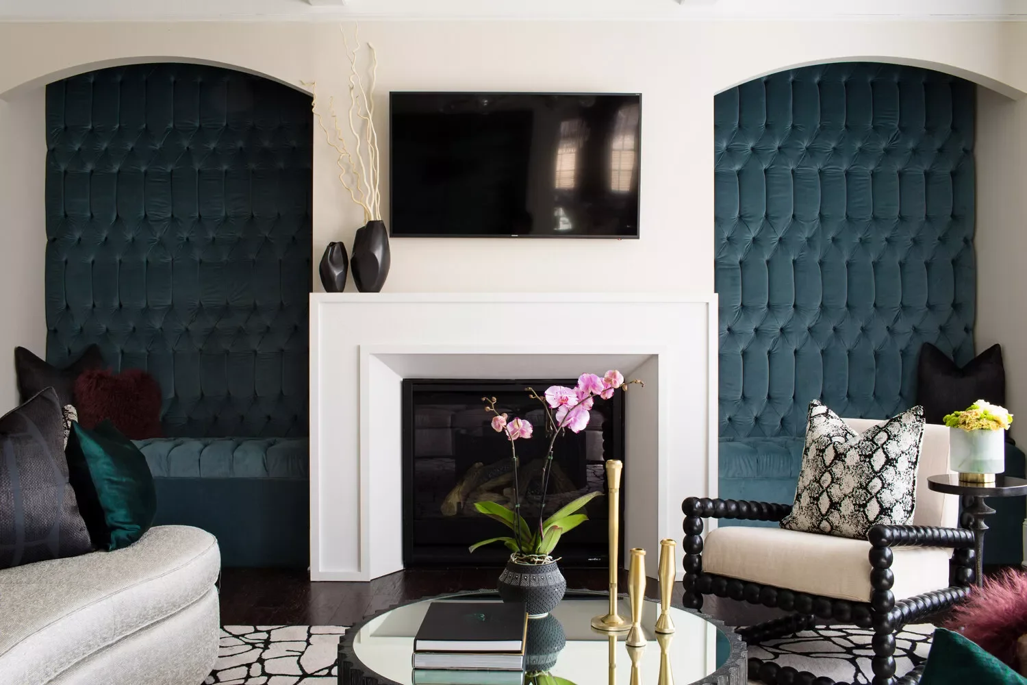 68 Stunning Contemporary Living Room Ideas That Will Transform Your Space 16 Upholster the Walls