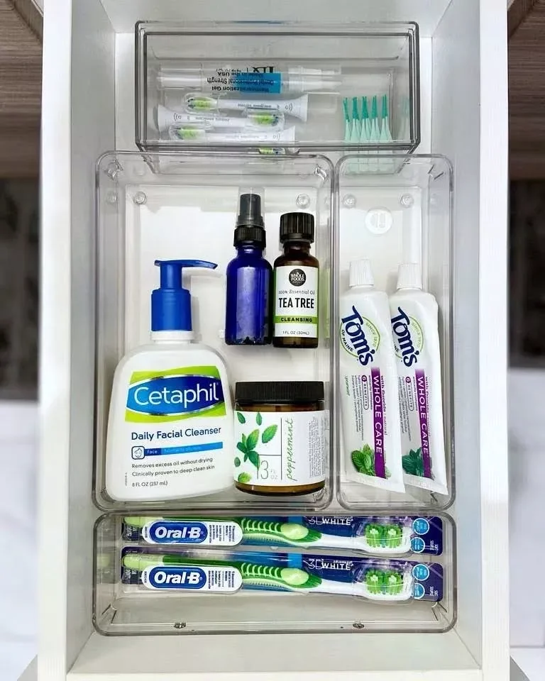 14 Smart Ways to Organize Your Bathroom Drawers for Maximum Storage Use Acrylic Modular Storage