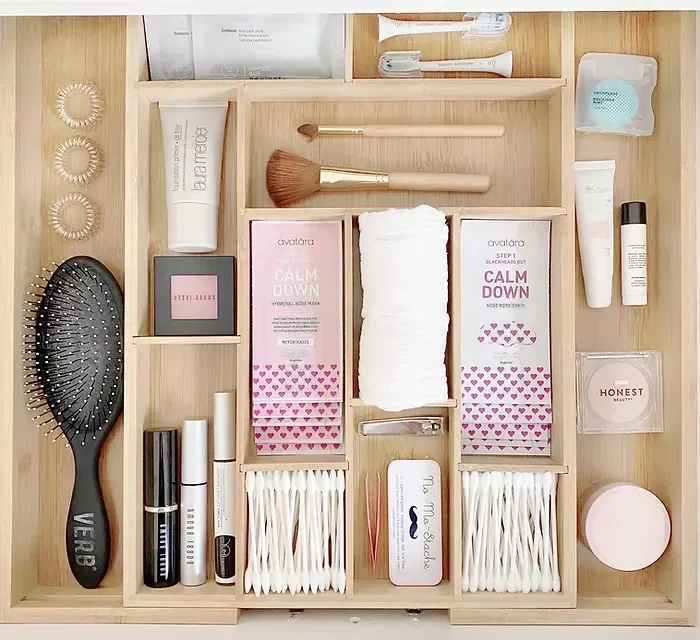 Transform Your Hair Product Storage: 15 Brilliant Organization Ideas for Effortless Morning Routines Use Bamboo Drawer Dividers
