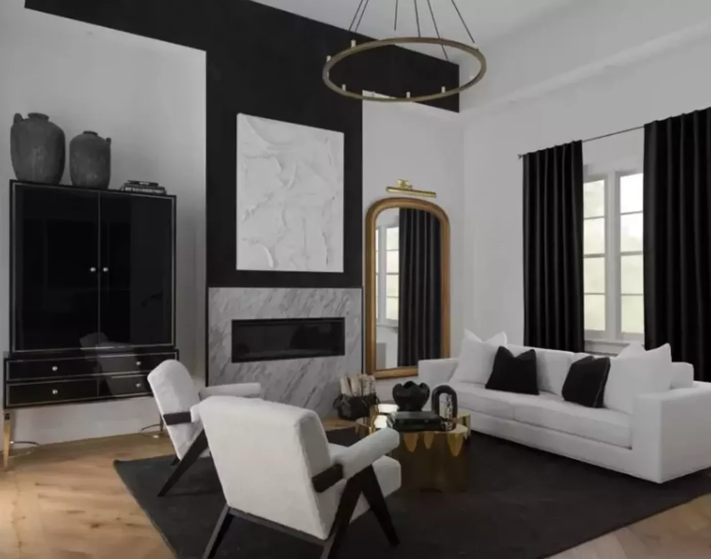50 Elegant Living Room Ideas That Feel Warm and Inviting 31 Use Black and White
