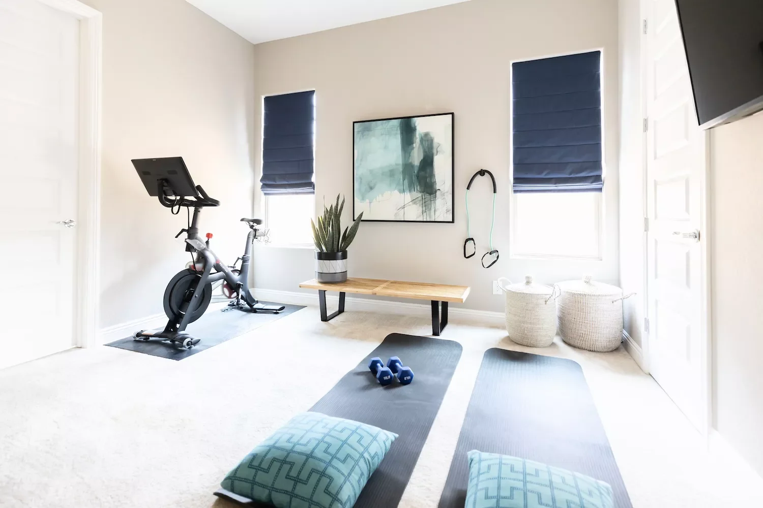 37 Inspiring Home Gym Design Ideas That'll Transform Your Workout Space Use Closed Basket Storage