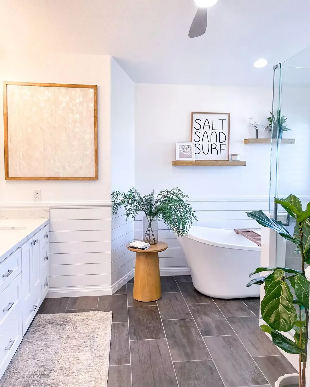 30 Beach-Inspired Bathroom Ideas That Bring Coastal Vibes Home 15 Use Coastal Catch Phrases