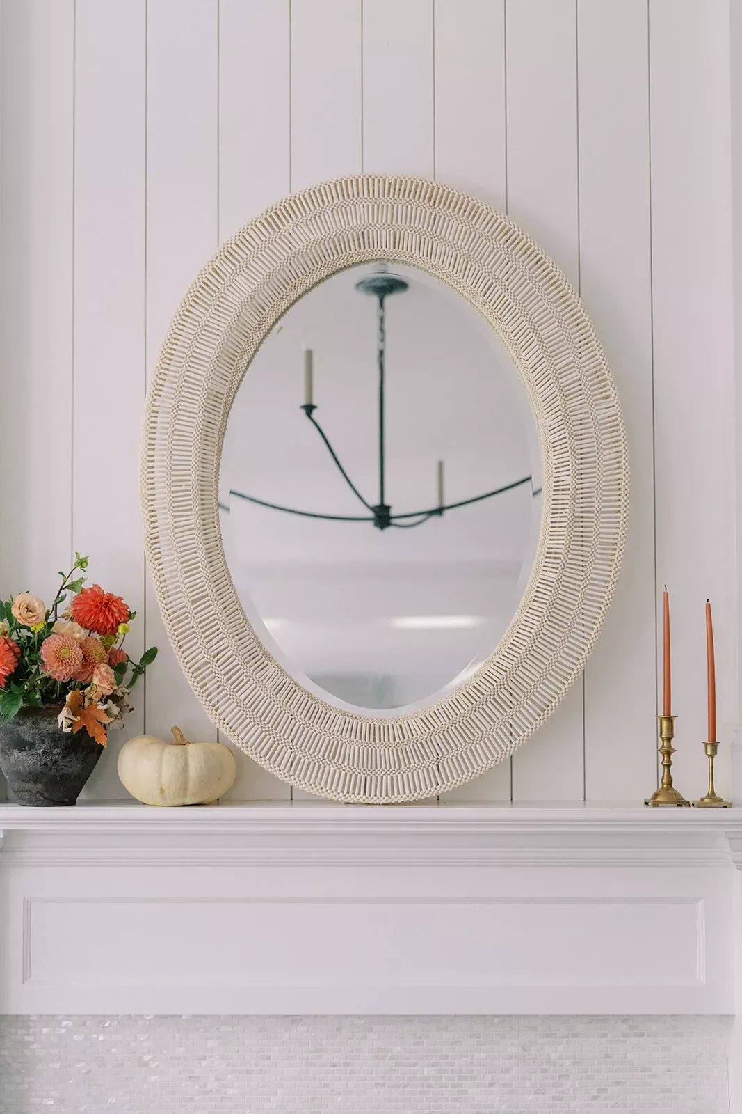 30 Enchanting Halloween Fireplace Mantel Ideas to Transform Your Space 9 Use Colorful Candles