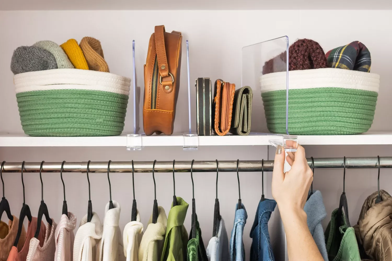 36 Brilliant Closet Organization Ideas to Transform Your Space Use Dividers for Clutches and Handbags