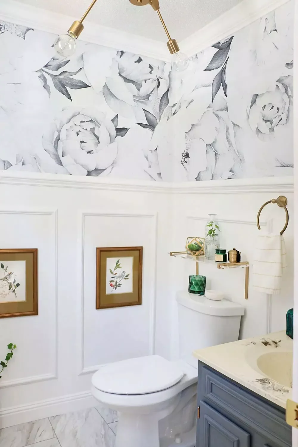 20 Brilliant Small Bathroom Tile Ideas That'll Transform Your Tiny Space 8 Use Faux Marble Floor Tiles