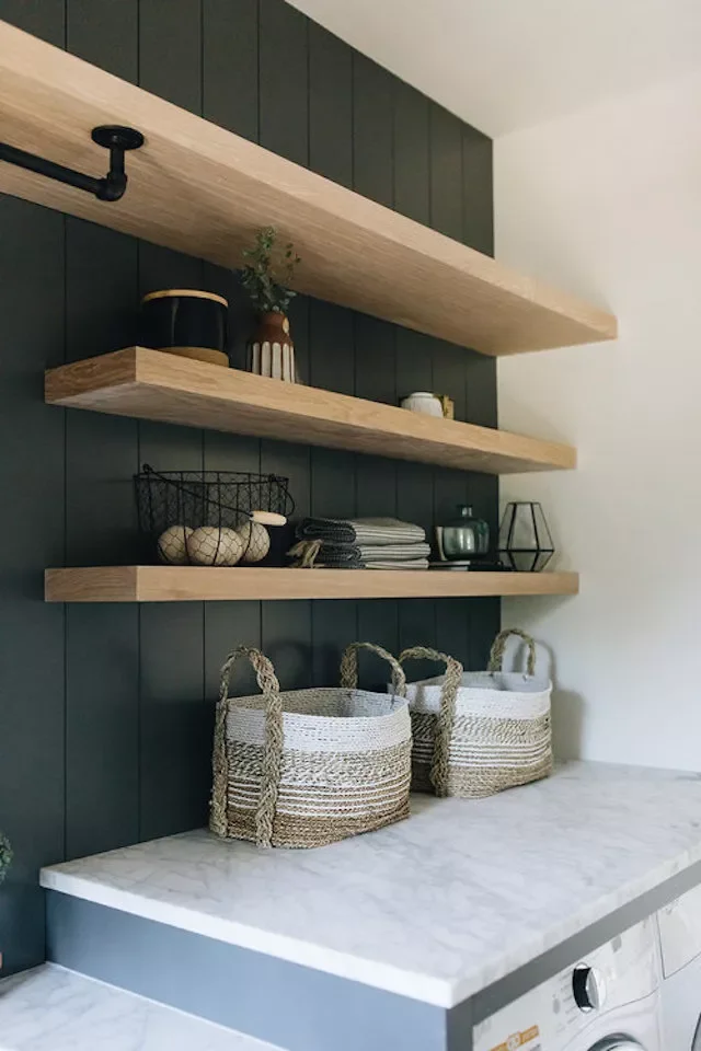 26 Creative Basement Laundry Room Ideas to Transform Your Space Use Floating Shelves