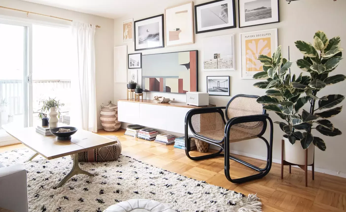 21 Beautiful Ways to Style Your TV Console Like a Pro 12 Use Floor Space