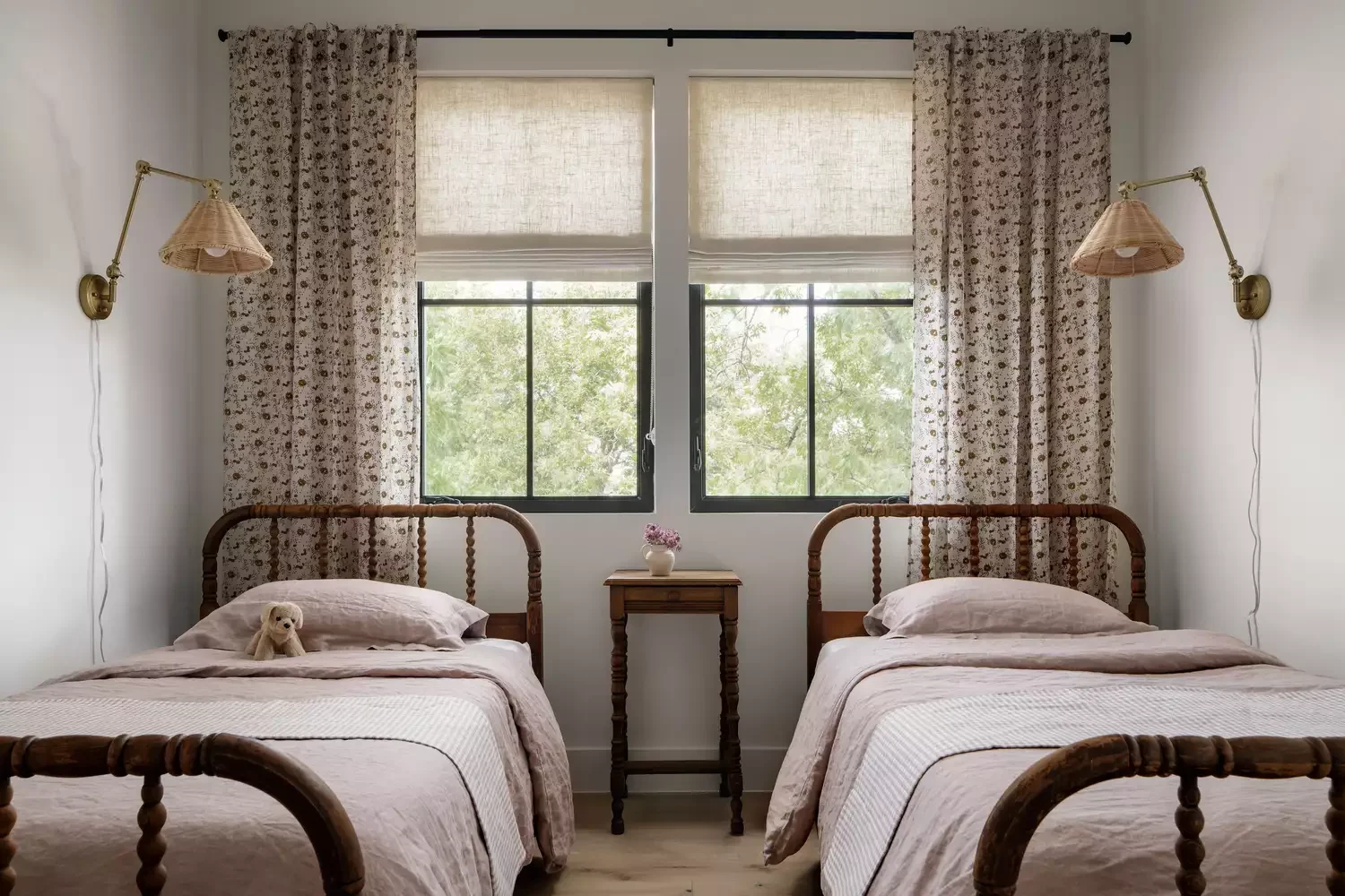 28 Rustic Curtain Ideas to Transform Your Home with Farmhouse Style 2 Use Florals in Rooms for All Ages