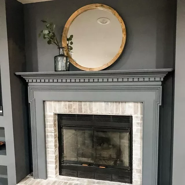 36 Stunning Painted Fireplace Ideas to Transform Your Living Space 8 Use Gray for a Monochrome Look