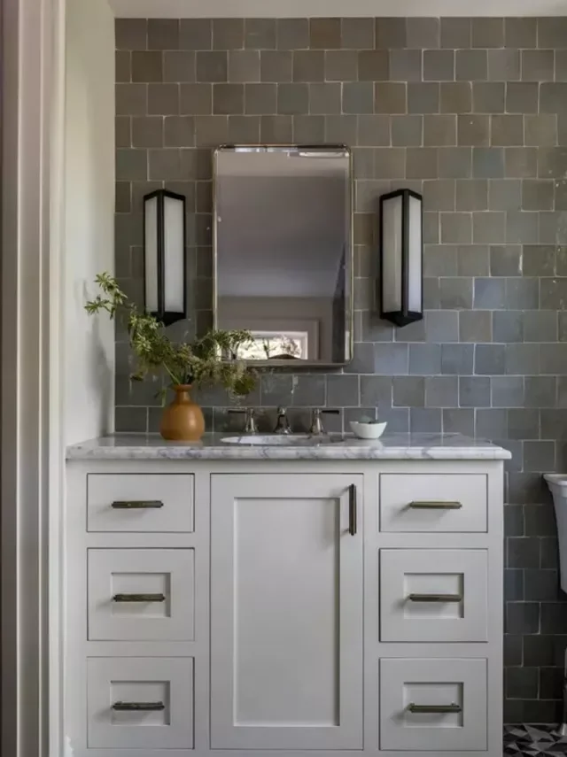 50 Dramatic Dark Bathroom Ideas to Transform Your Space 40 Use Handcrafted Textures