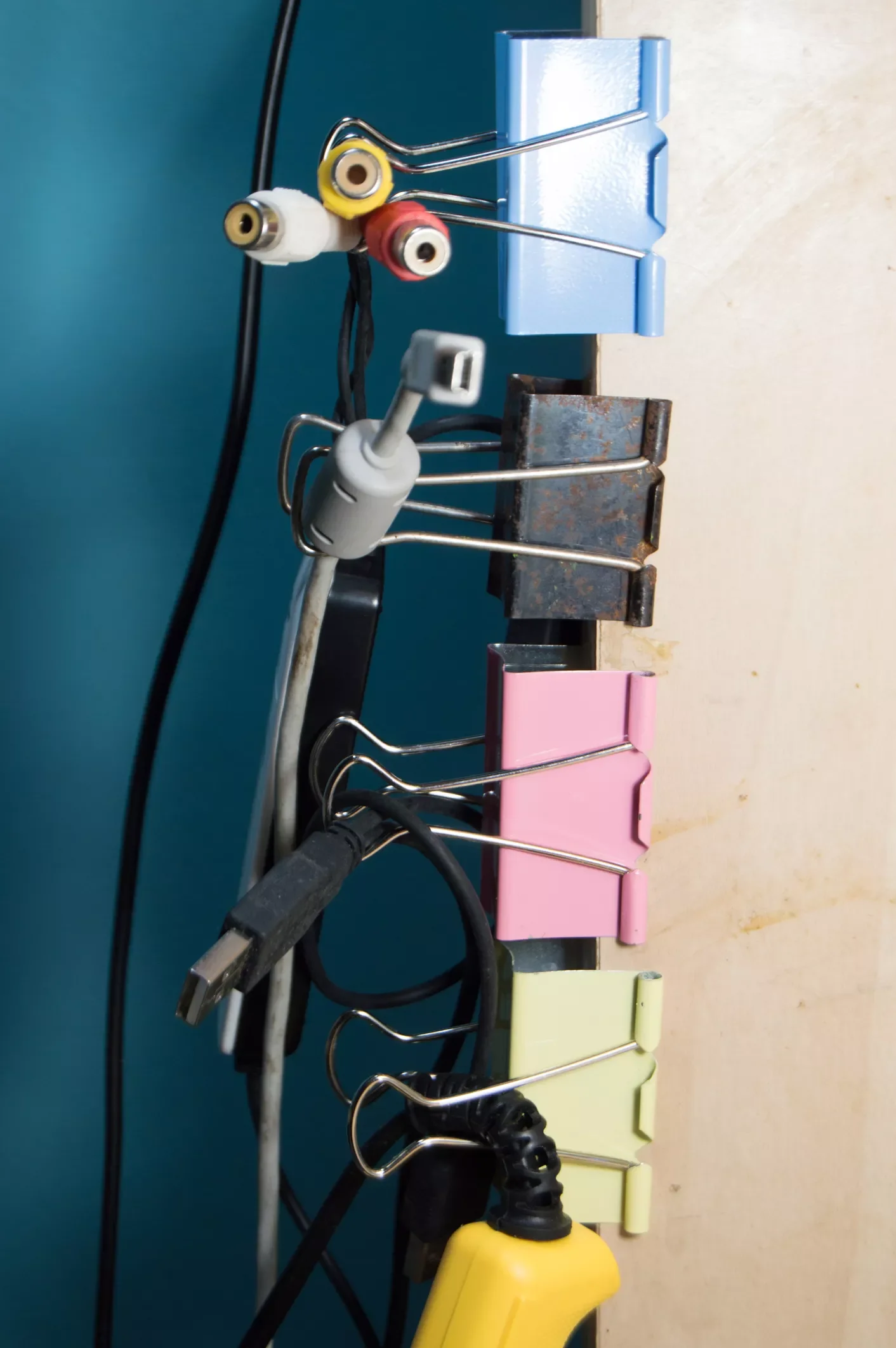 49 Brilliant Storage Solutions to Transform Every Room in Your Home Use Large Paper Clips to Hold Cables