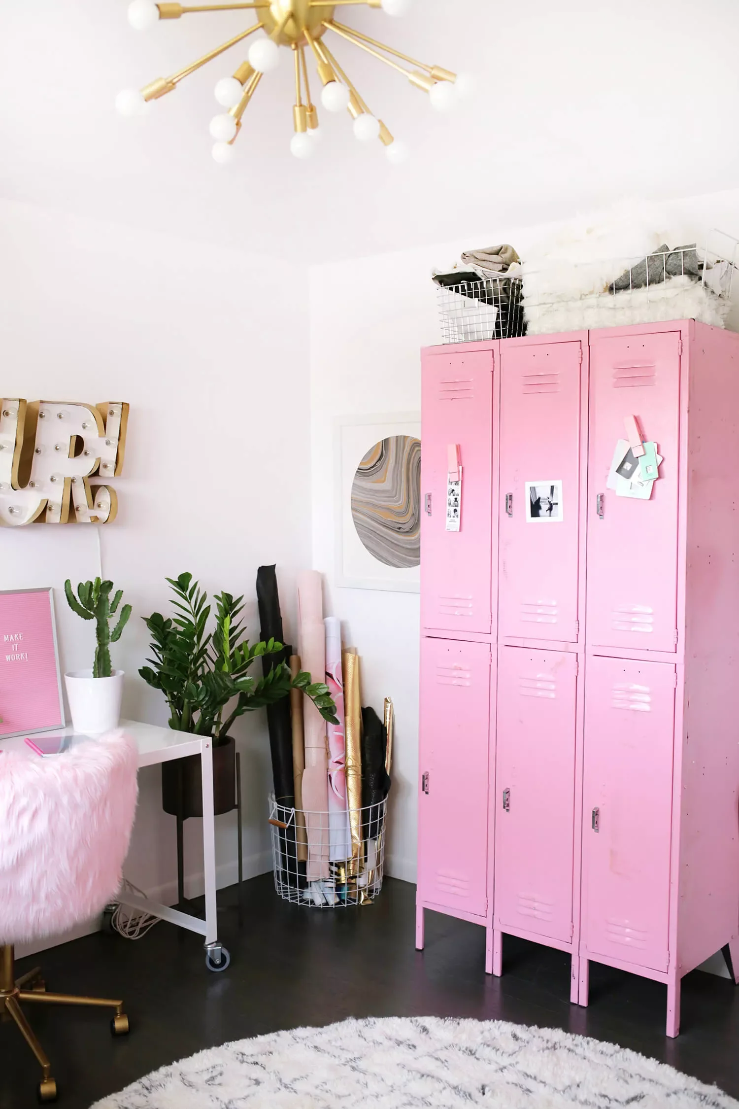 22 Creative Craft Room Ideas That Will Transform Your Space Use Lockers for Storage