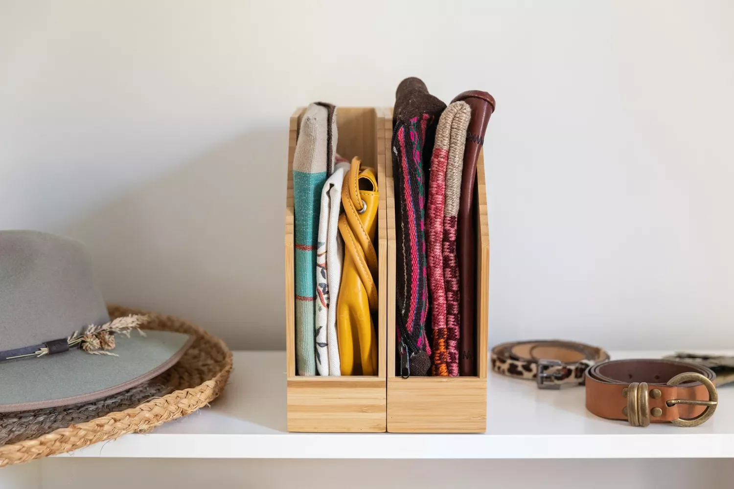 36 Brilliant Closet Organization Ideas to Transform Your Space Use Magazine Holders for Closet Storage