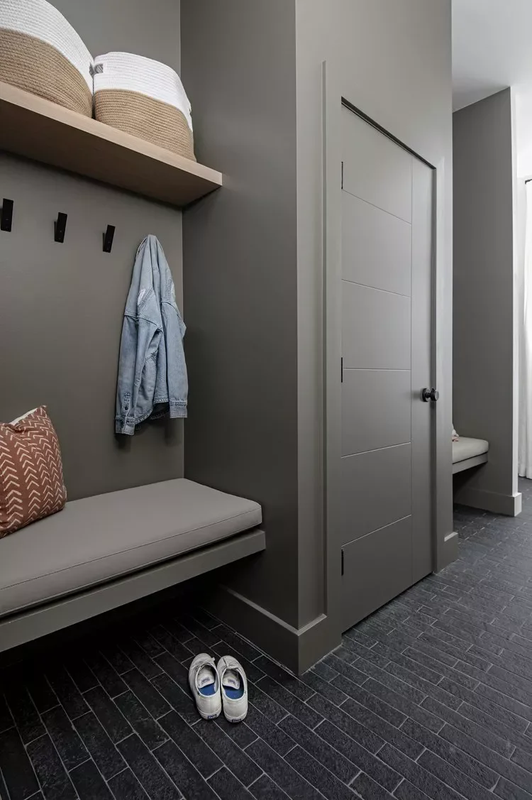 35 Stylish Mudroom and Laundry Room Combination Ideas That Maximize Space Use Moody Finishes