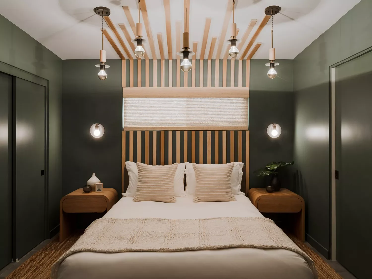 33 Stunning Dark Green Bedroom Ideas That Will Transform Your Space 20 Use Natural Materials