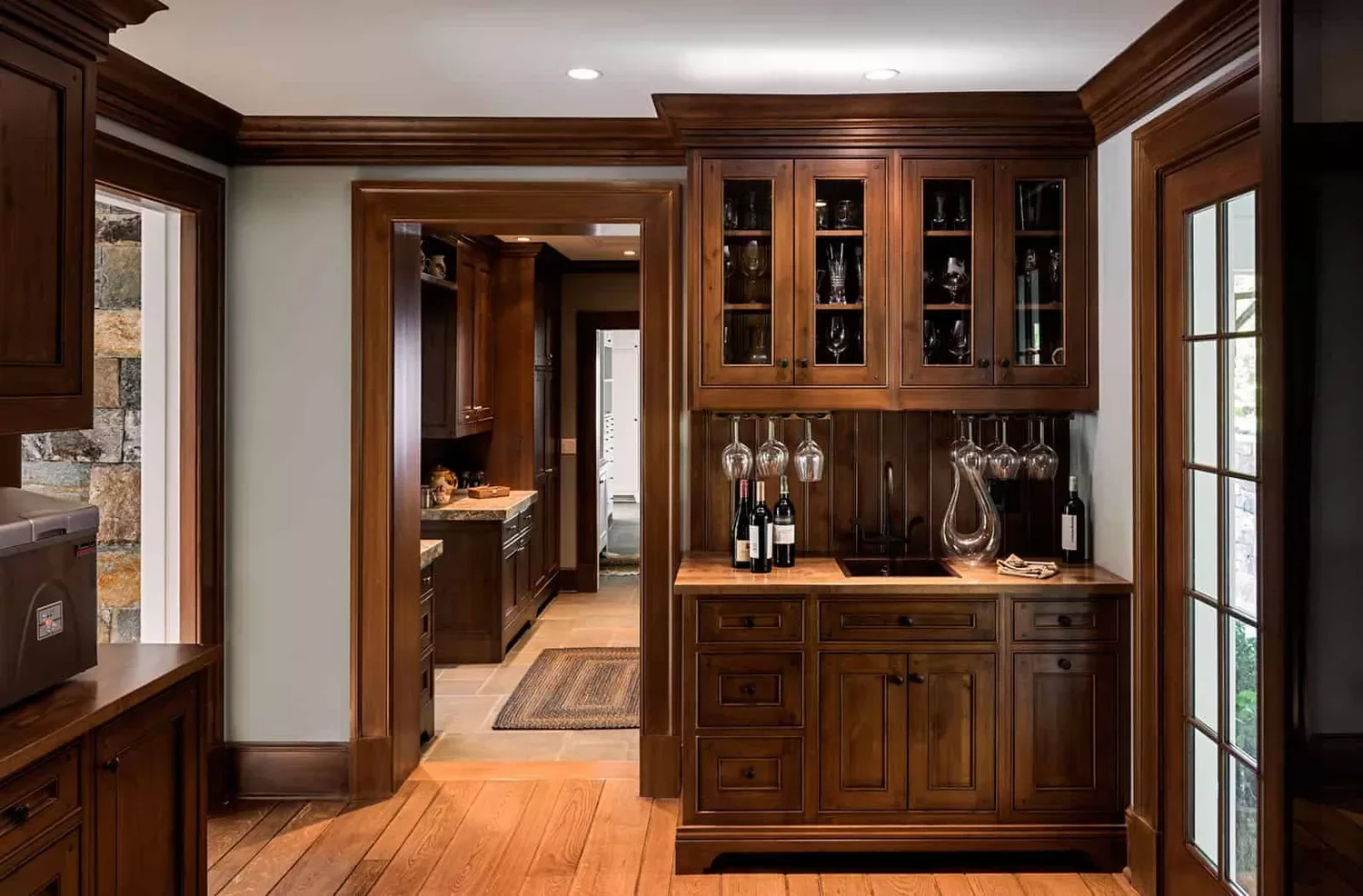43 Butler's Pantry Ideas That Transform Your Kitchen Storage Into Stylish Function Use Natural Wood Finishes