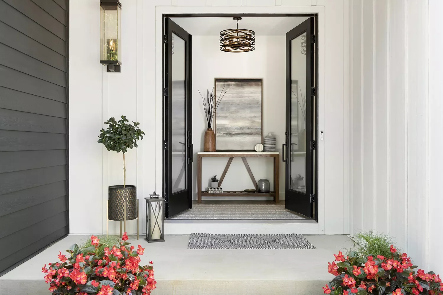 22 Contemporary Foyer Designs That Create Unforgettable First Impressions 4 Use Organic Elements