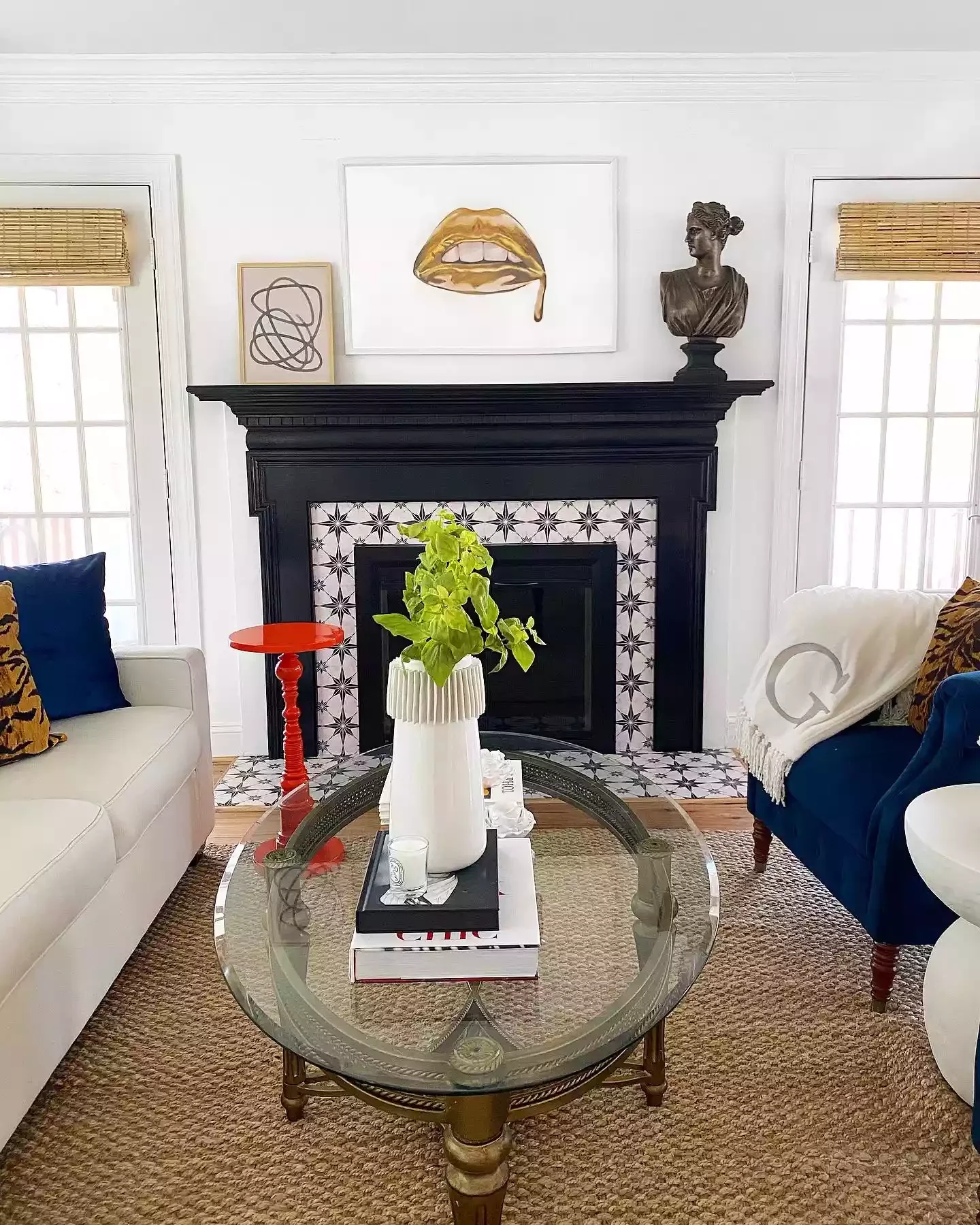 20 Stunning Fireplace Hearth Ideas That'll Transform Your Living Space 19 Use Patterned Tile