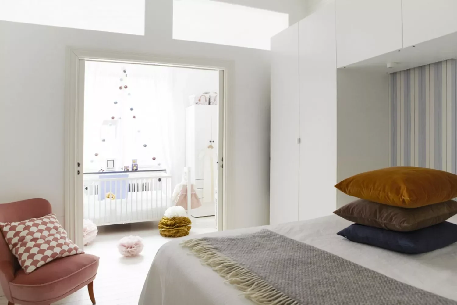 57 Stunning Baby Girl Nursery Ideas That'll Make Your Heart Melt Use Pocket Doors