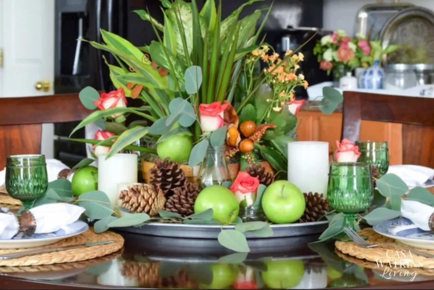 78 Beautiful Fall Table Decorating Ideas to Transform Your Seasonal Celebrations 11 Use Rustic Pinecones
