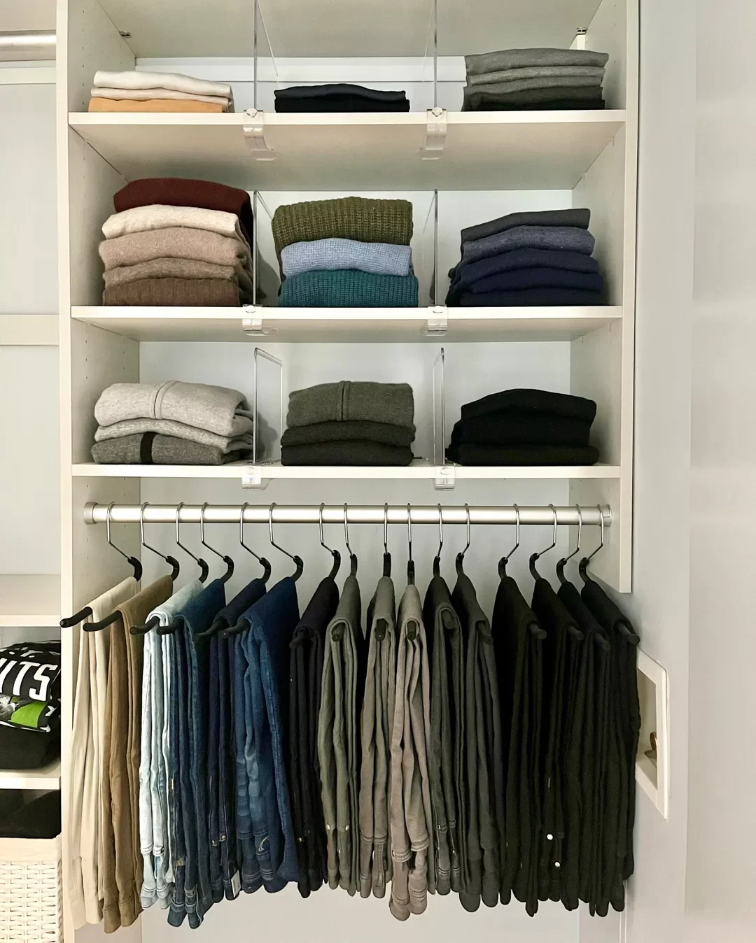 27 Brilliant Small Closet Organization Ideas That Actually Work Use Shelf Dividers