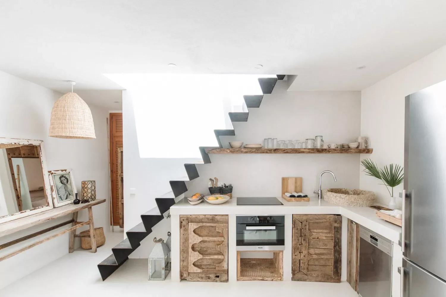 31 Bohemian Kitchen Ideas That Will Transform Your Space with Personality 4 Use Small Space Neutrals