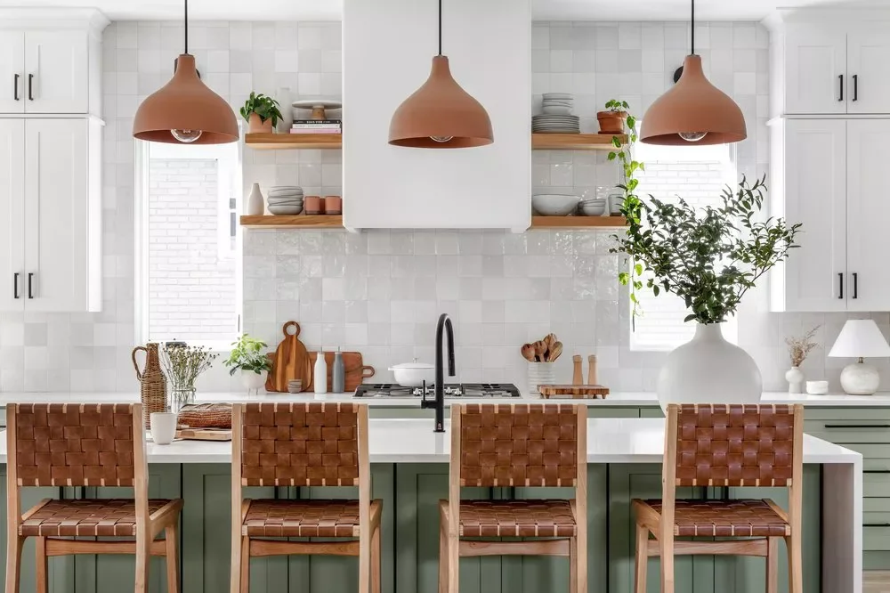 38 Stunning Kitchen Island Back Panel Ideas That Will Transform Your Space 3 Use Some Green