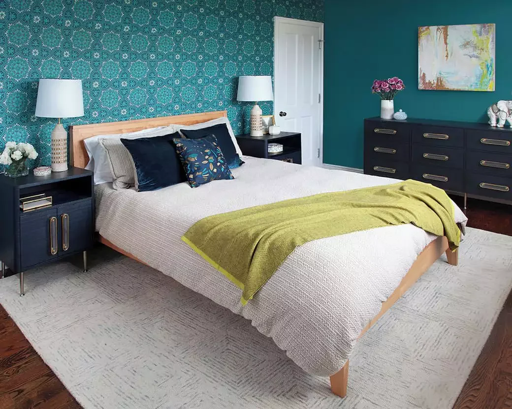 32 Stunning Teal Bedroom Designs That Will Transform Your Space 15 Use Teal Wallpaper