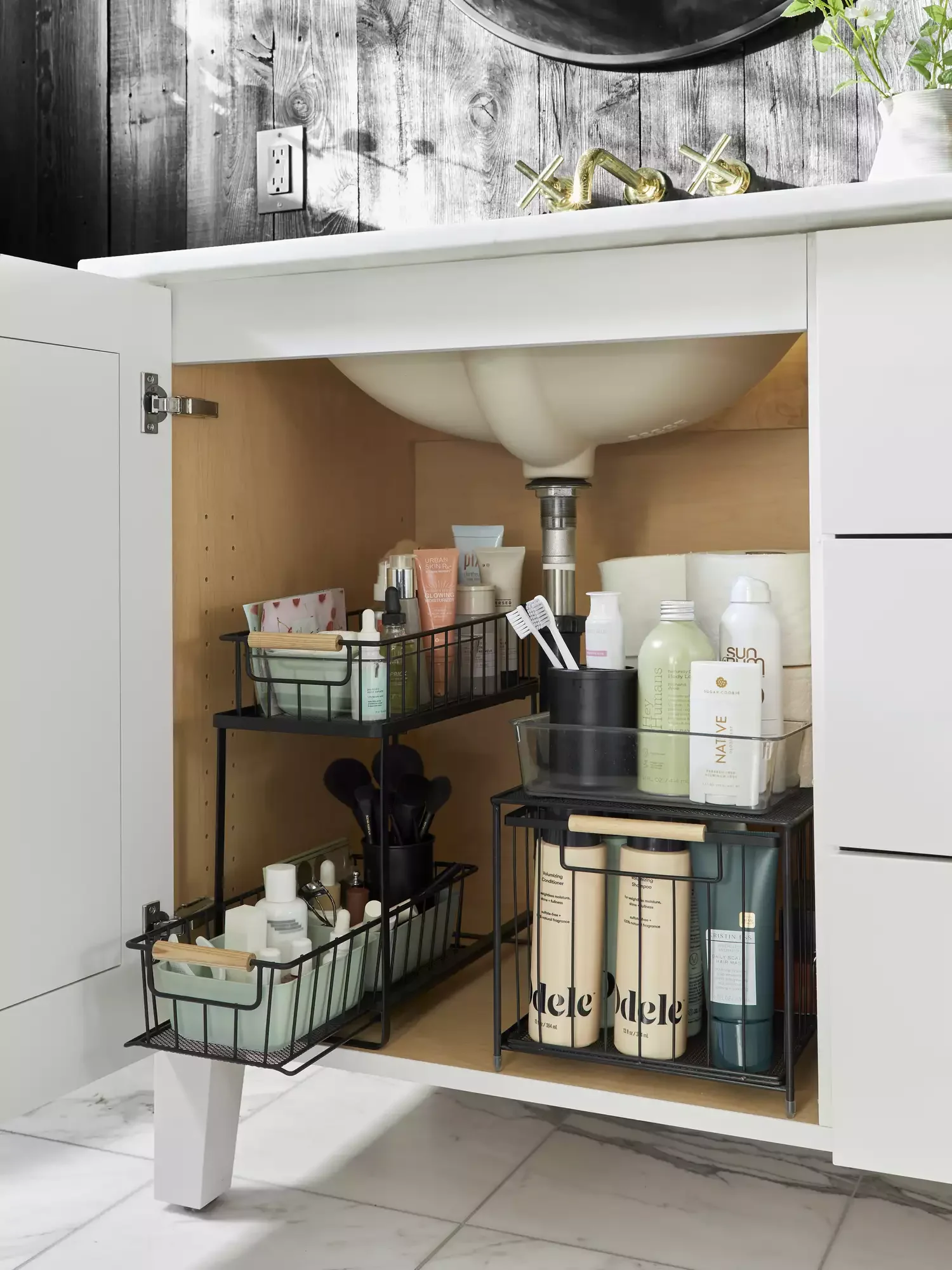 20 Smart Ways to Transform Your Bathroom Cabinet Storage Use Tiered Organizers