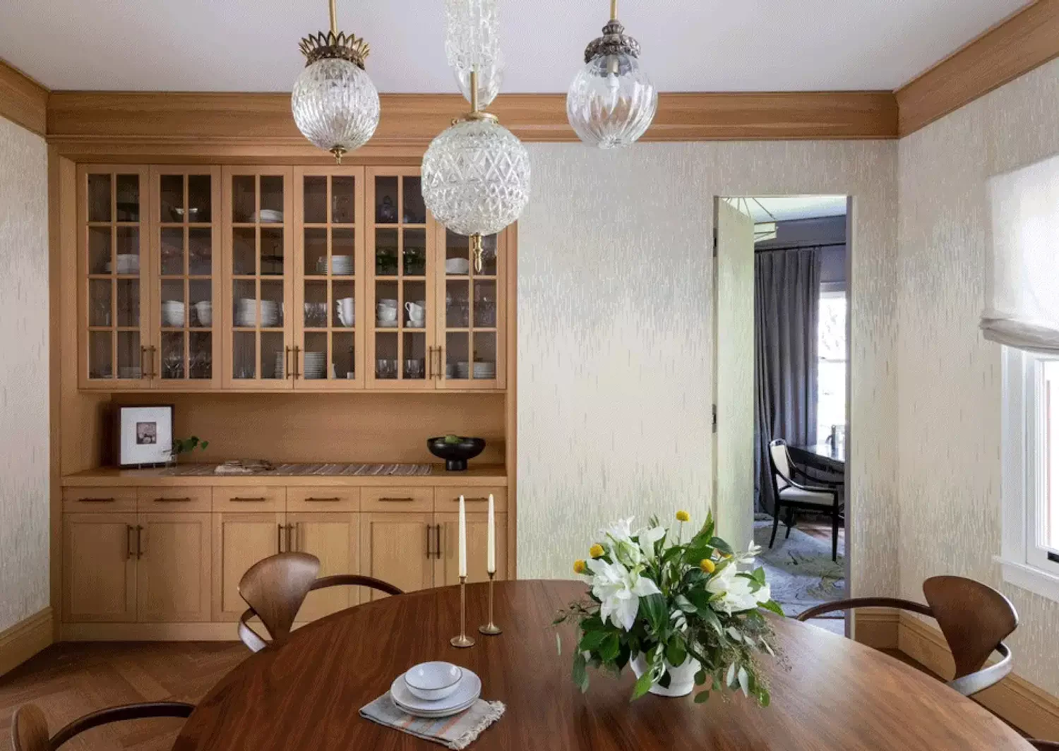 25 Clever Hidden Door Ideas That Add Mystery and Extra Storage to Your Home 3 Use Wallpaper to Hide Seams