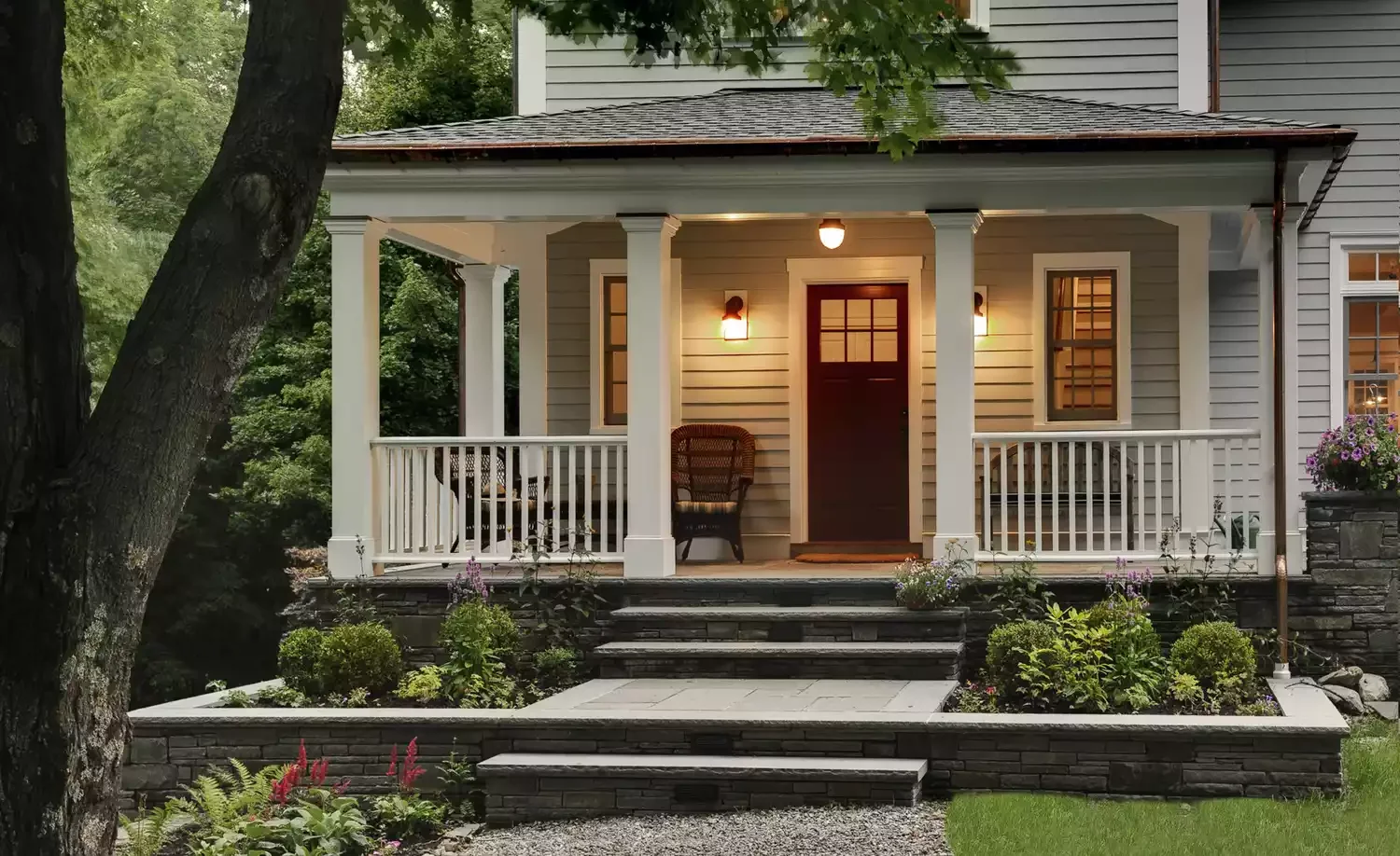 35 Stunning Front Porch Ideas That'll Transform Your Outdoor Welcome Use Warm Lighting