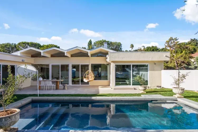 21 Creative Ways to Add Shade Around Your Pool Area 3 Use Your House as Shade