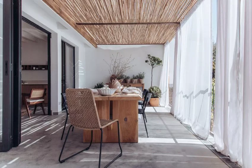 50 Stunning Patio Cover Ideas to Transform Your Outdoor Space Use a Bamboo Roof Panel