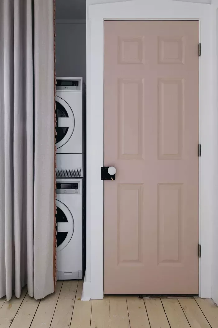55 Small Laundry Room Ideas That Blend Style With Smart Functionality Use a Laundry Cabinet Curtain