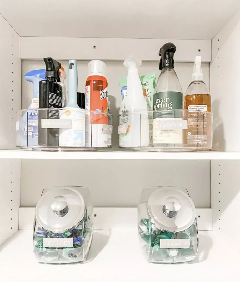 18 Smart Ways to Organize Your Small Laundry Room Use a Lazy Susan