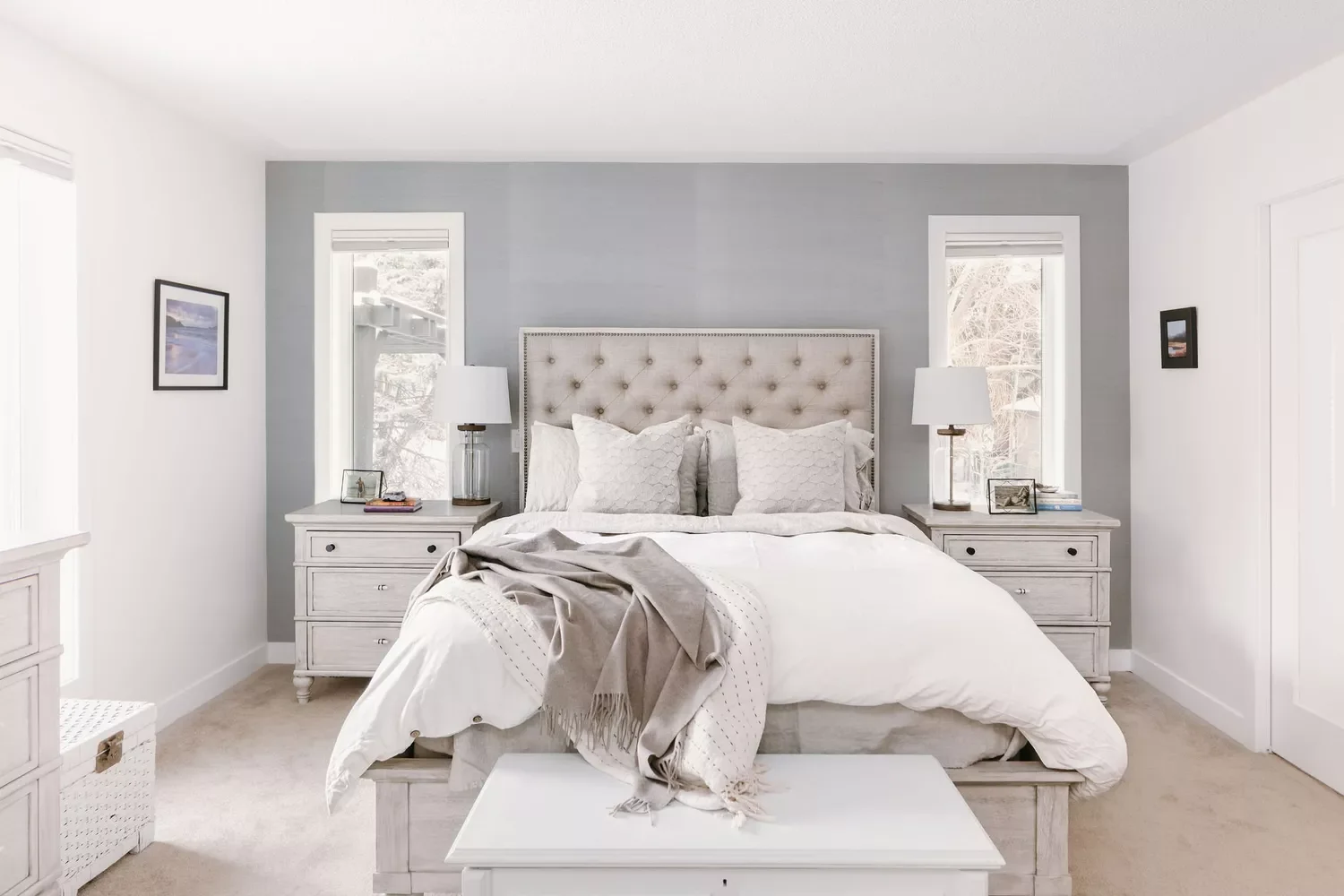 25 Bedroom Accent Wall Ideas That Completely Transform Use a Neutral Accent Color