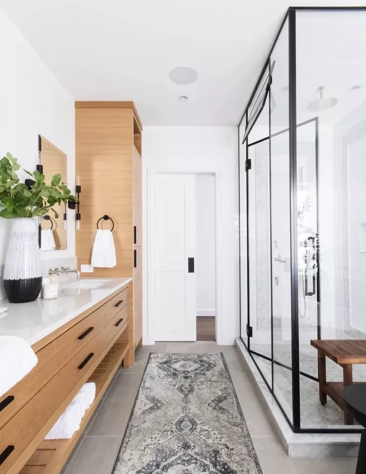 45 Sophisticated Bathroom Designs That Transform Your Home Into a Luxury Retreat 12 Use a Runner