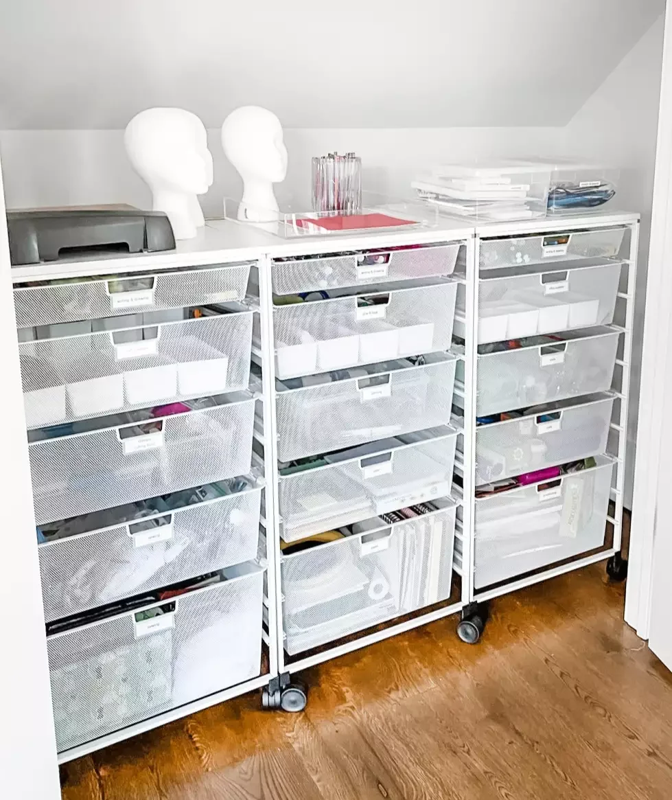 15 Creative Sewing Room Ideas to Transform Your Craft Space Use a Streamlined Storage System