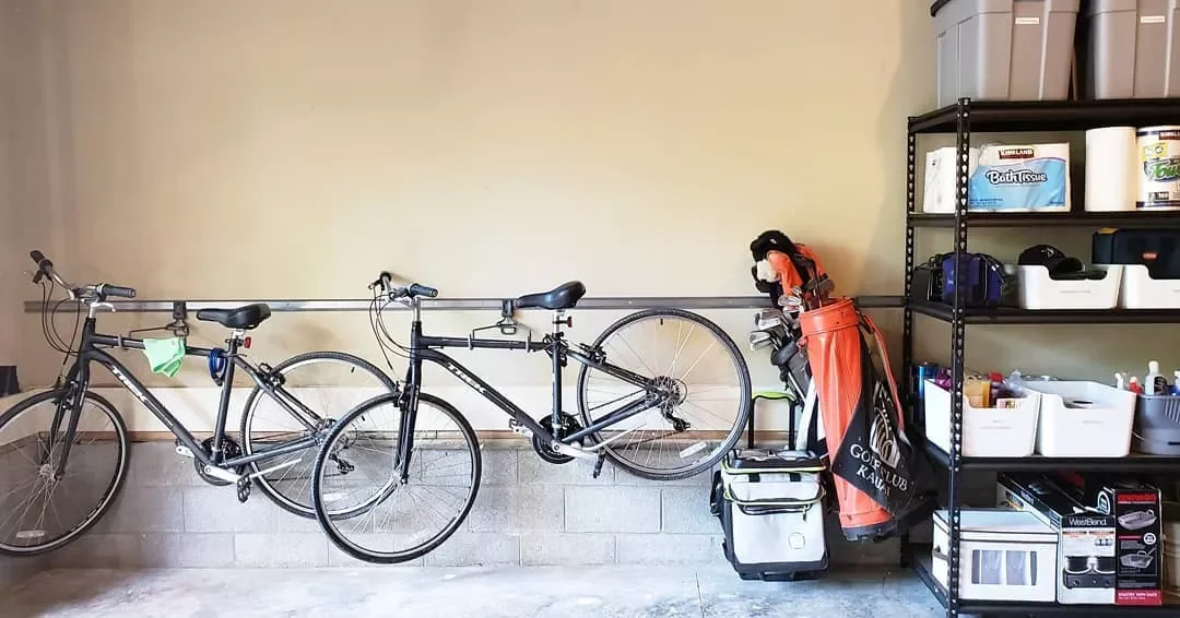 18 Smart Bike Storage Solutions for Your Garage Space Use a Utility Rail