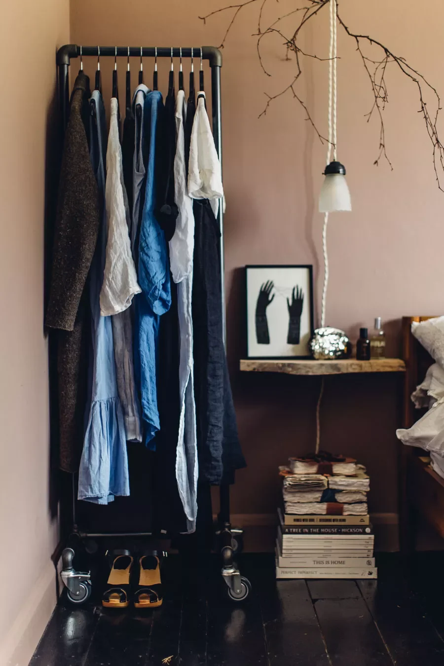 Use an Open Clothes Rack