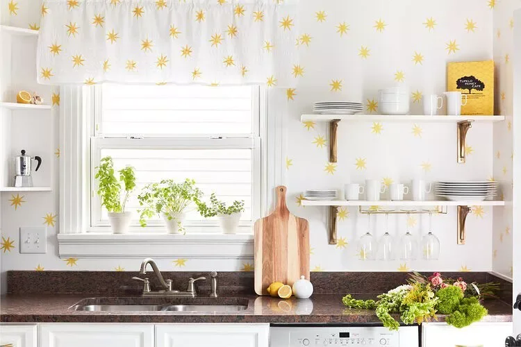 30 Stunning Window Valance Ideas That Will Transform Your Home 28 Use the Same Pattern as Your Wallpaper