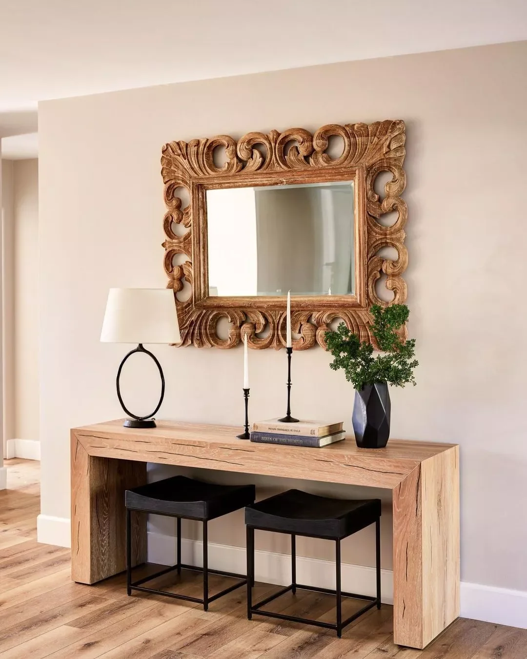 51 Stunning Entryway Mirror Ideas That Will Transform Your Space Utilize Multiple Wood Tones