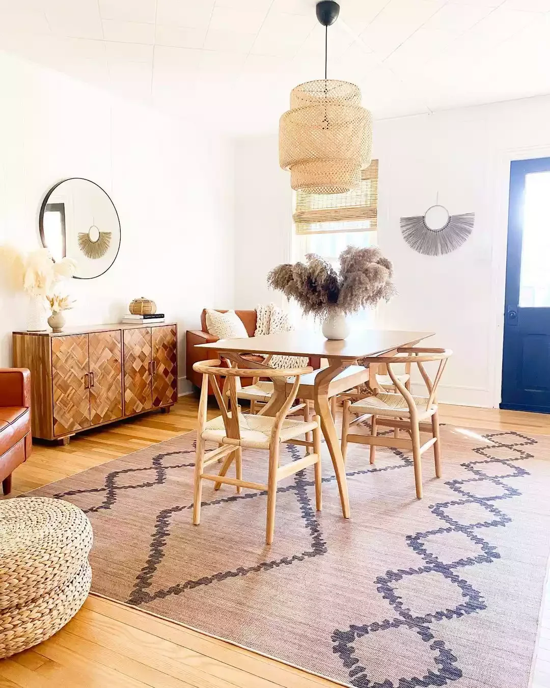 43 Stunning Dining Table Centerpiece Ideas to Transform Your Space Year-Round 28 Vase of Pampas Grass
