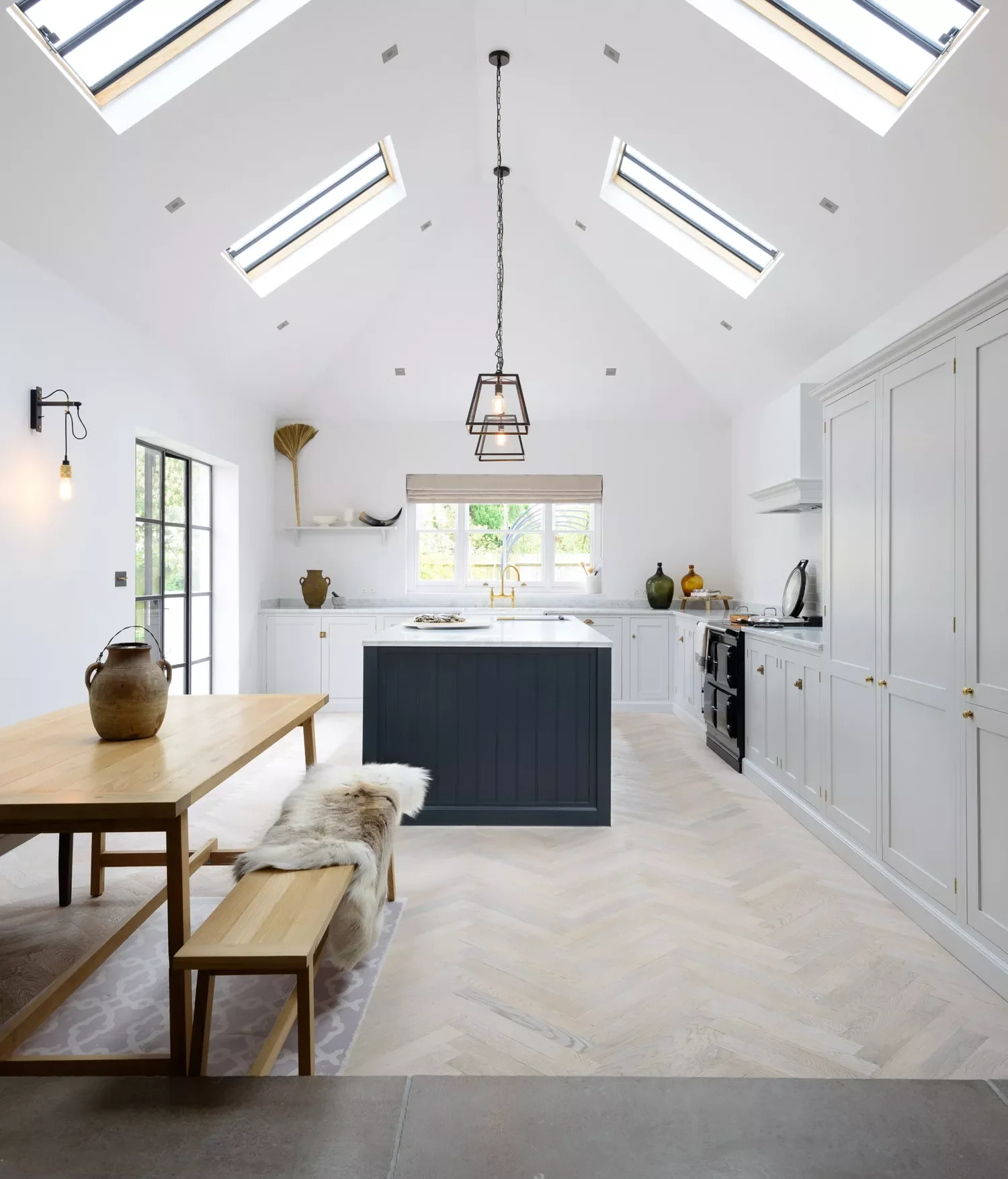 27 Stunning Vaulted Ceiling Ideas That Transform Kitchens Vaulted Ceiling Skylights